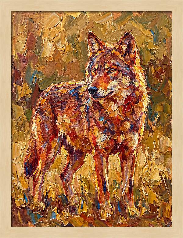 Red Wolf In Mediterranean Landscape