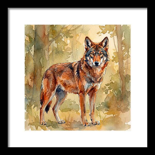 Red Wolf In Nature