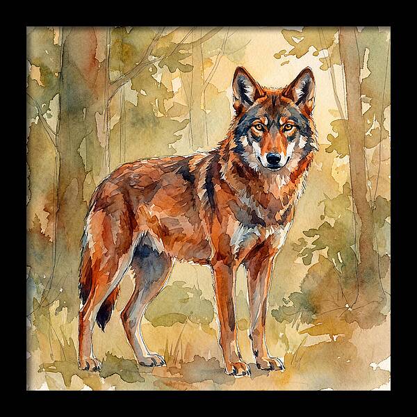 Red Wolf In Nature