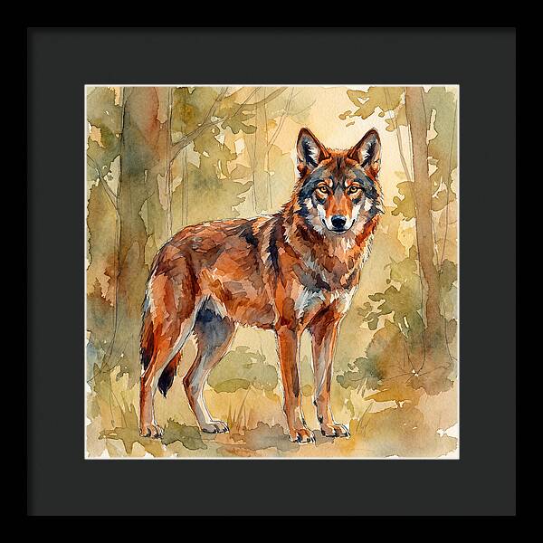 Red Wolf In Nature