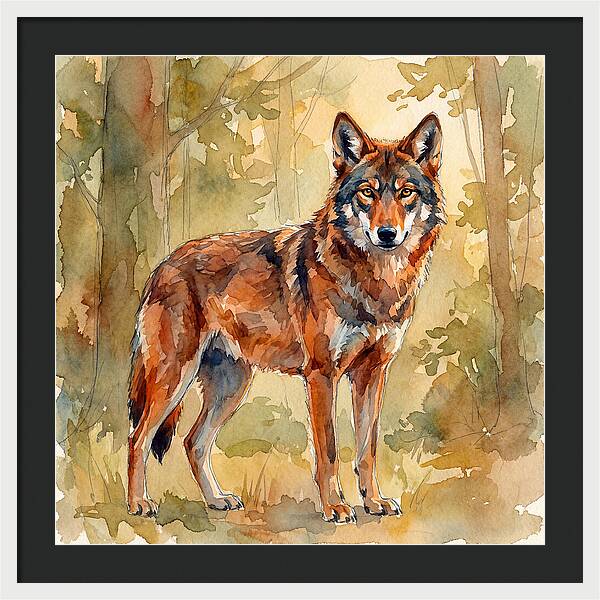 Red Wolf In Nature