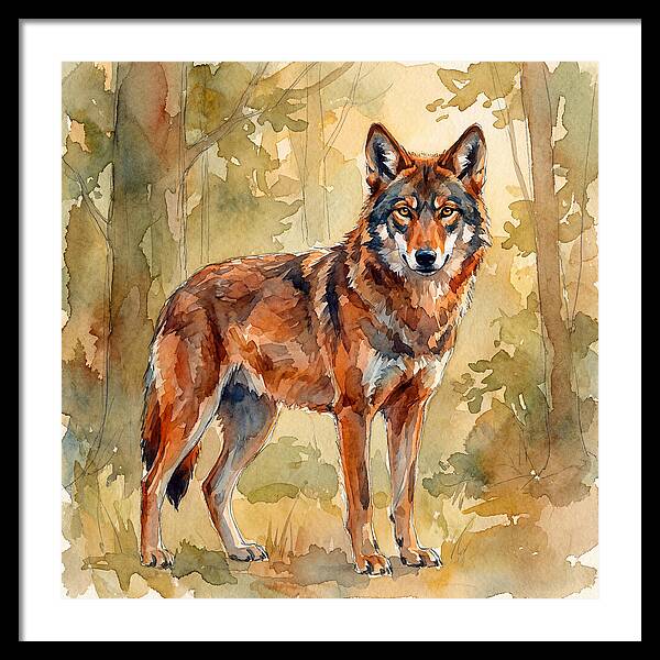 Red Wolf In Nature