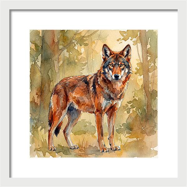 Red Wolf In Nature