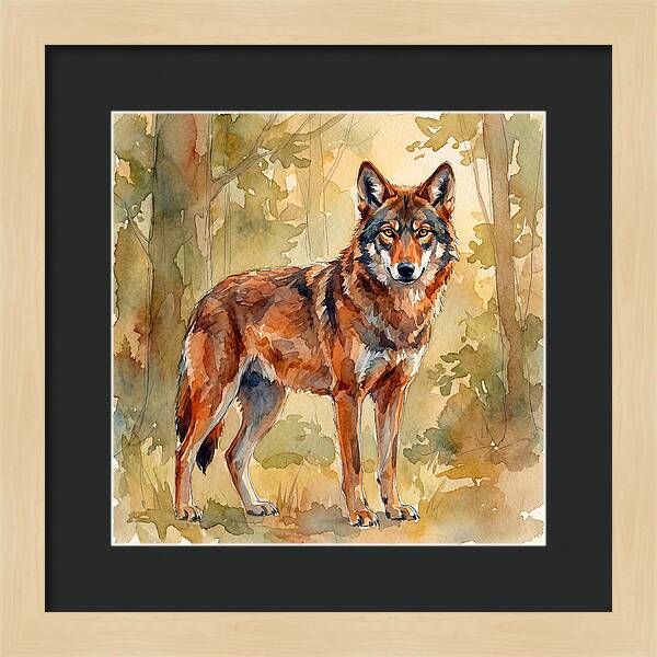 Red Wolf In Nature