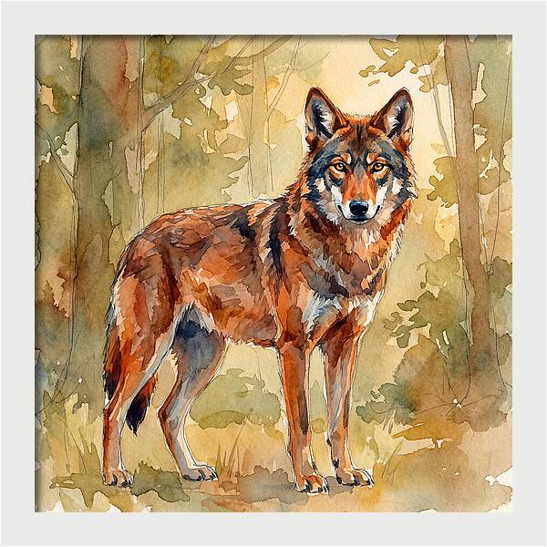 Red Wolf In Nature