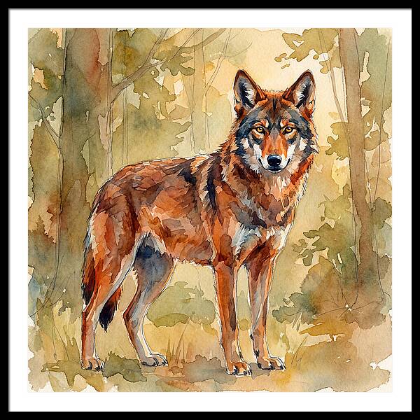 Red Wolf In Nature