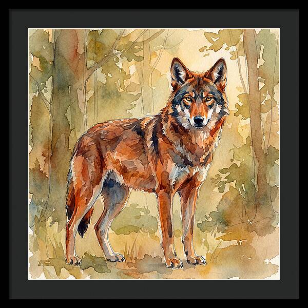 Red Wolf In Nature
