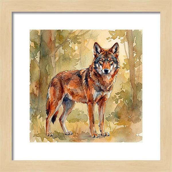 Red Wolf In Nature