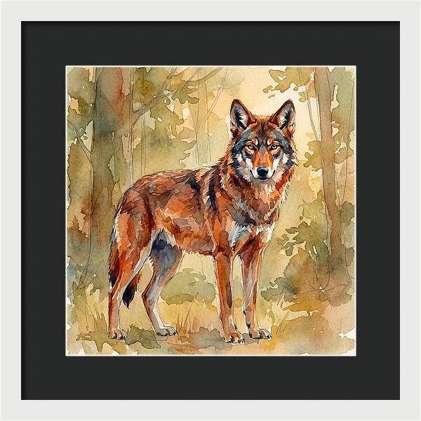 Red Wolf In Nature