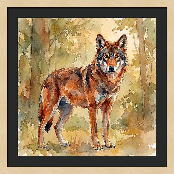 Red Wolf In Nature