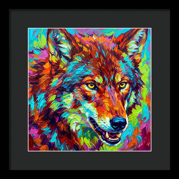 Red Wolf In Vibrant Colors