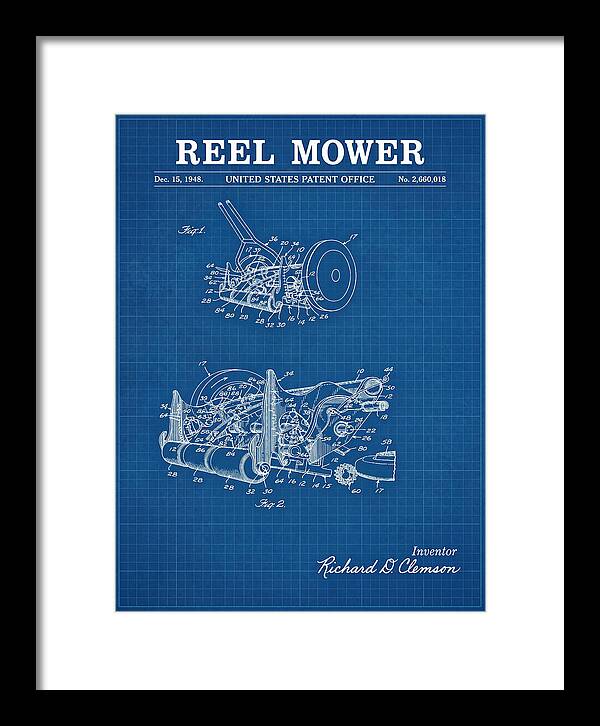 Reel Mower Blueprint Patent Us2660018a