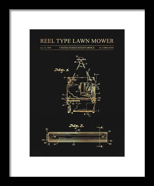 Reel Type Lawn Mower Gold Patent Usre25810e