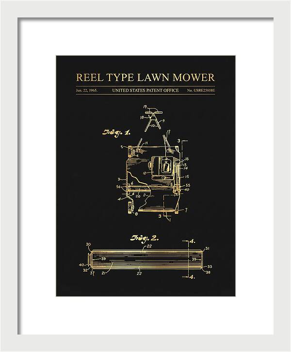 Reel Type Lawn Mower Gold Patent Usre25810e
