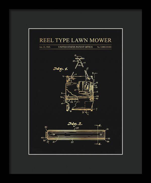 Reel Type Lawn Mower Gold Patent Usre25810e