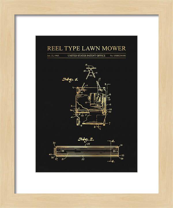 Reel Type Lawn Mower Gold Patent Usre25810e
