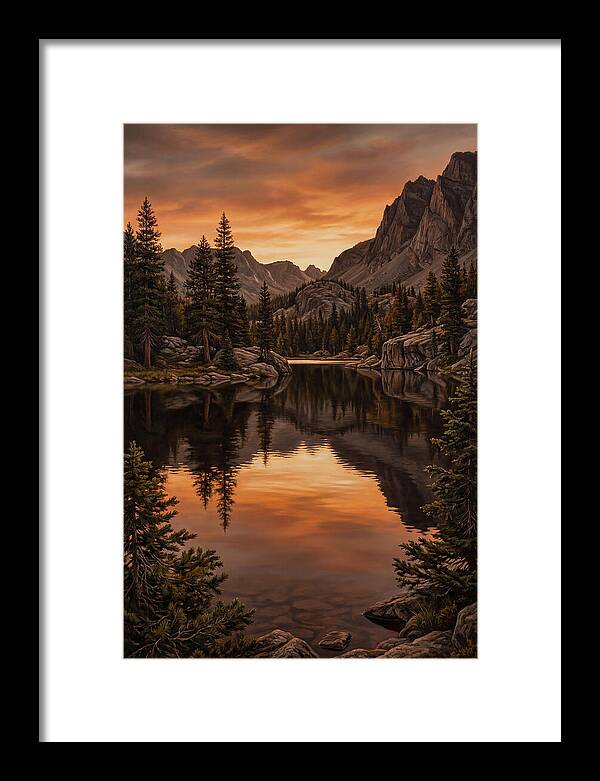 Reflected Sunset Over Tranquil Waters