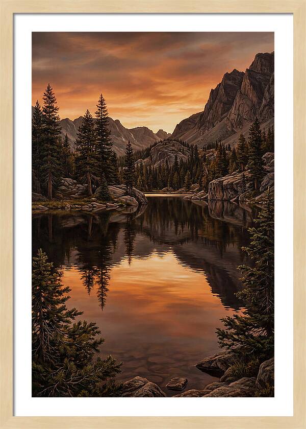 Reflected Sunset Over Tranquil Waters