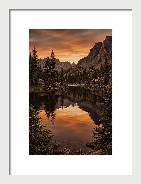 Reflected Sunset Over Tranquil Waters