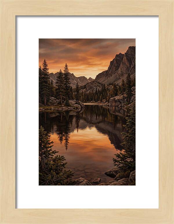 Reflected Sunset Over Tranquil Waters