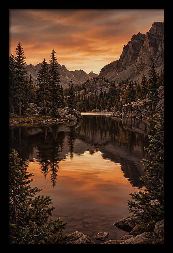 Reflected Sunset Over Tranquil Waters