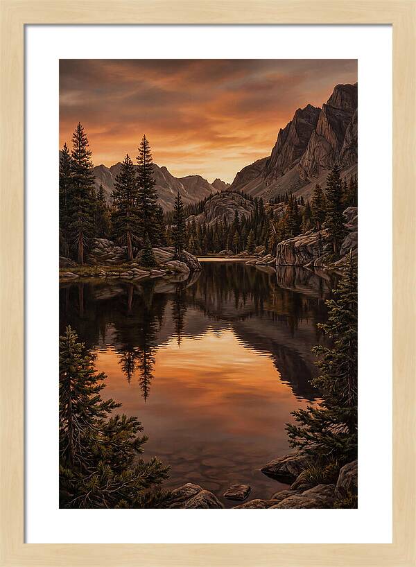 Reflected Sunset Over Tranquil Waters