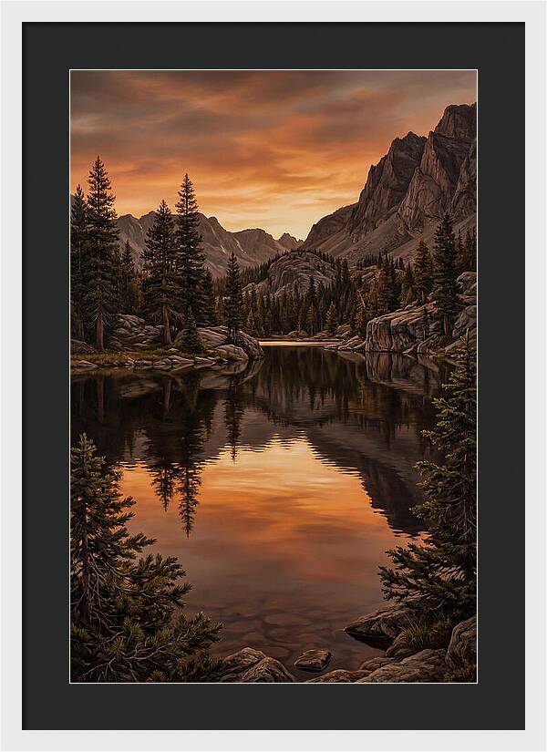Reflected Sunset Over Tranquil Waters