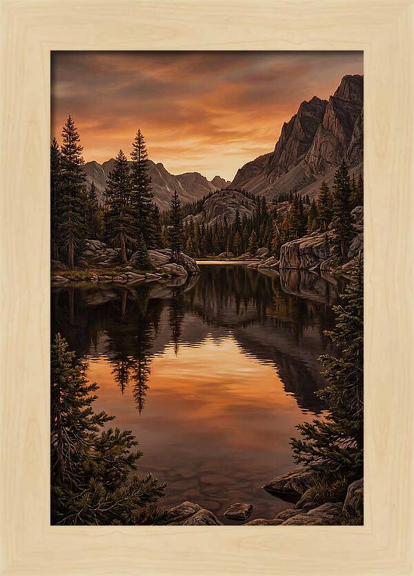 Reflected Sunset Over Tranquil Waters