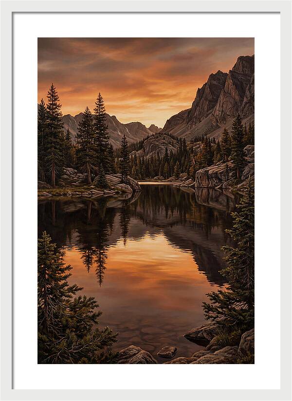 Reflected Sunset Over Tranquil Waters