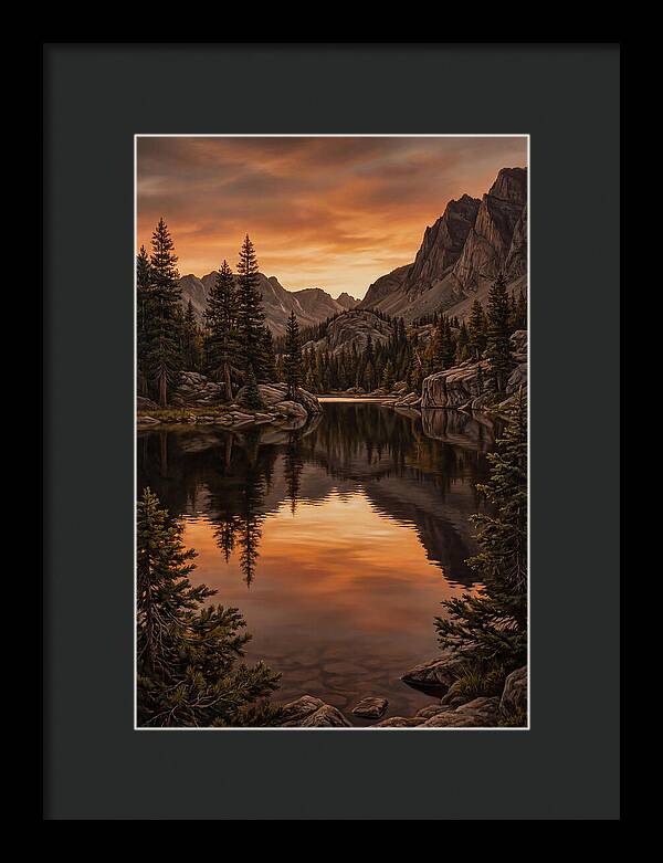 Reflected Sunset Over Tranquil Waters