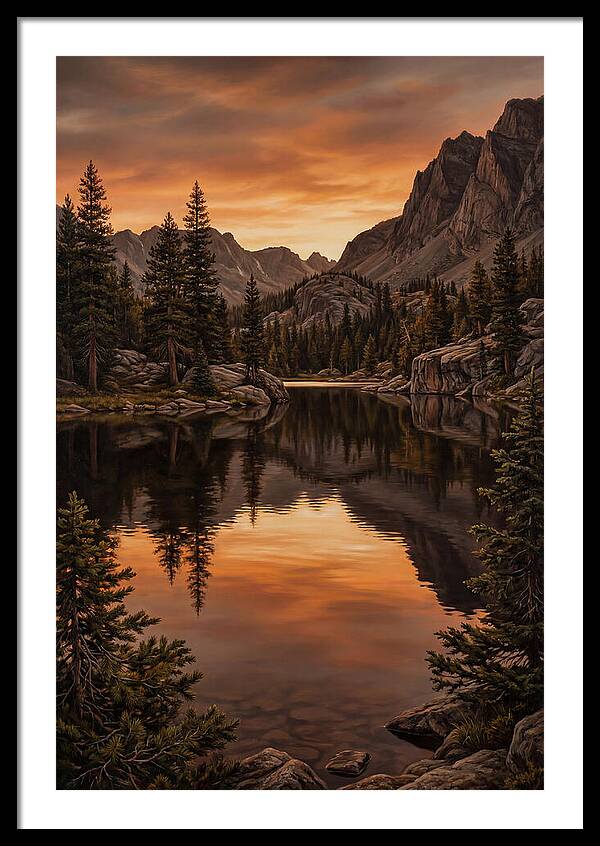 Reflected Sunset Over Tranquil Waters