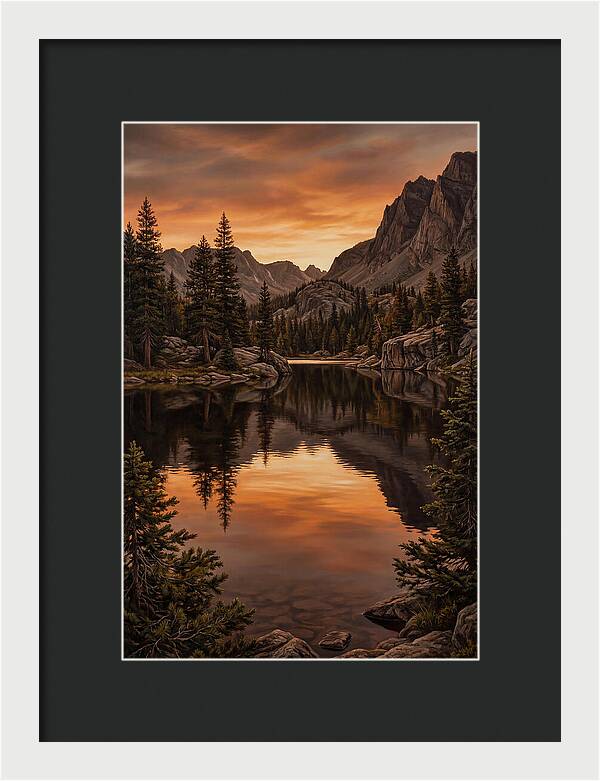 Reflected Sunset Over Tranquil Waters