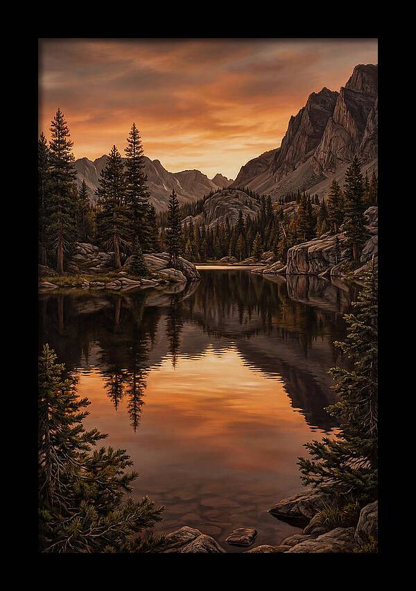 Reflected Sunset Over Tranquil Waters