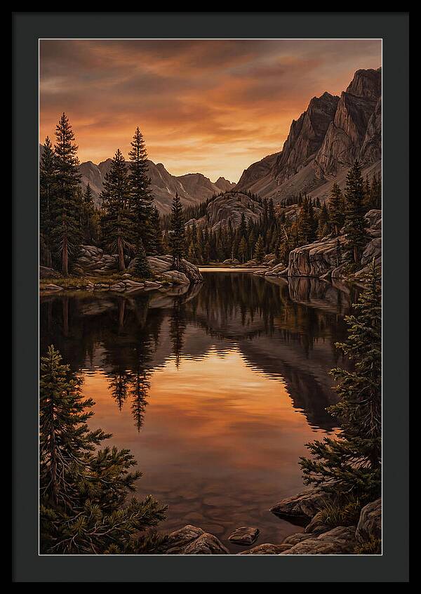 Reflected Sunset Over Tranquil Waters