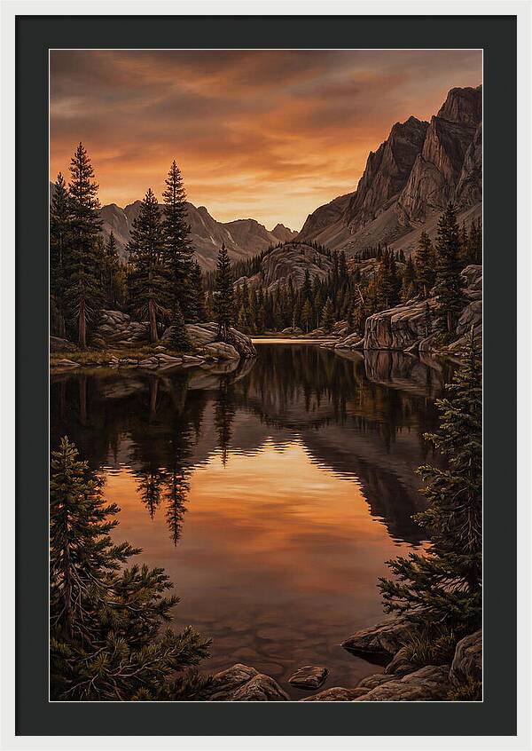 Reflected Sunset Over Tranquil Waters
