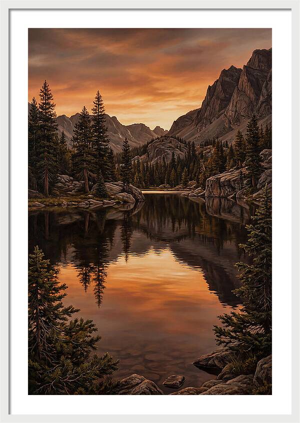 Reflected Sunset Over Tranquil Waters