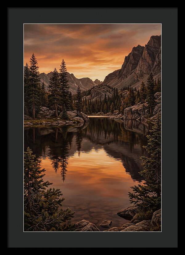 Reflected Sunset Over Tranquil Waters