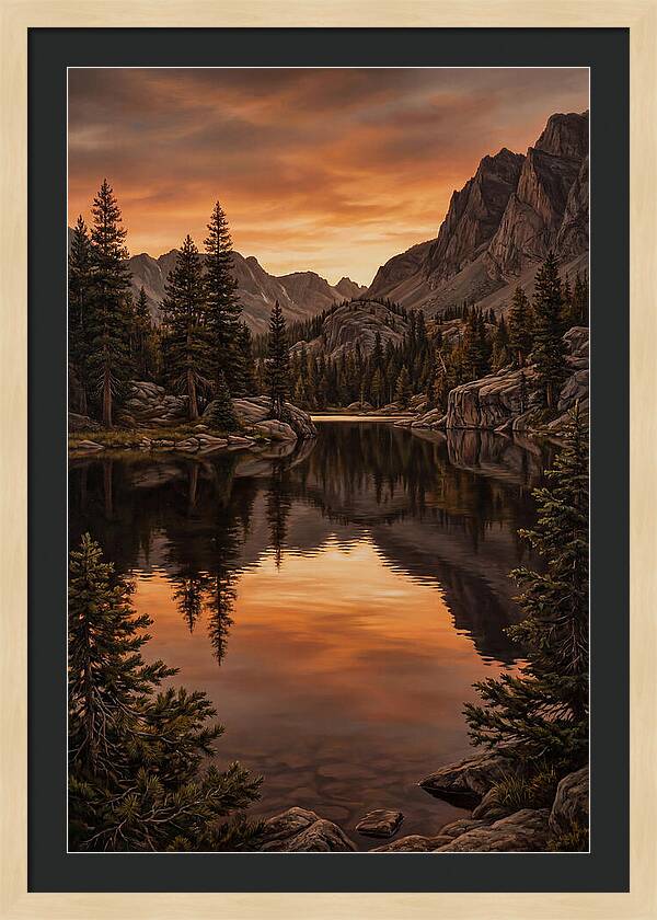 Reflected Sunset Over Tranquil Waters