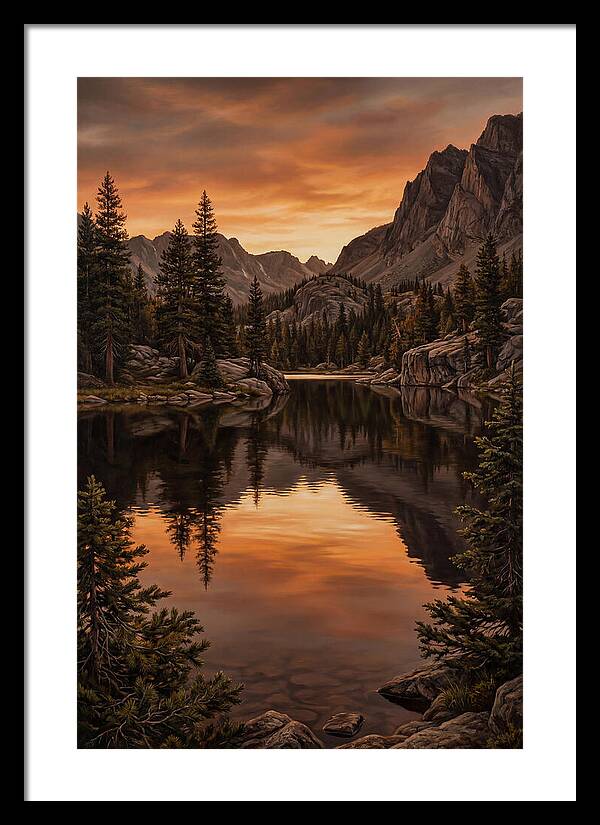 Reflected Sunset Over Tranquil Waters