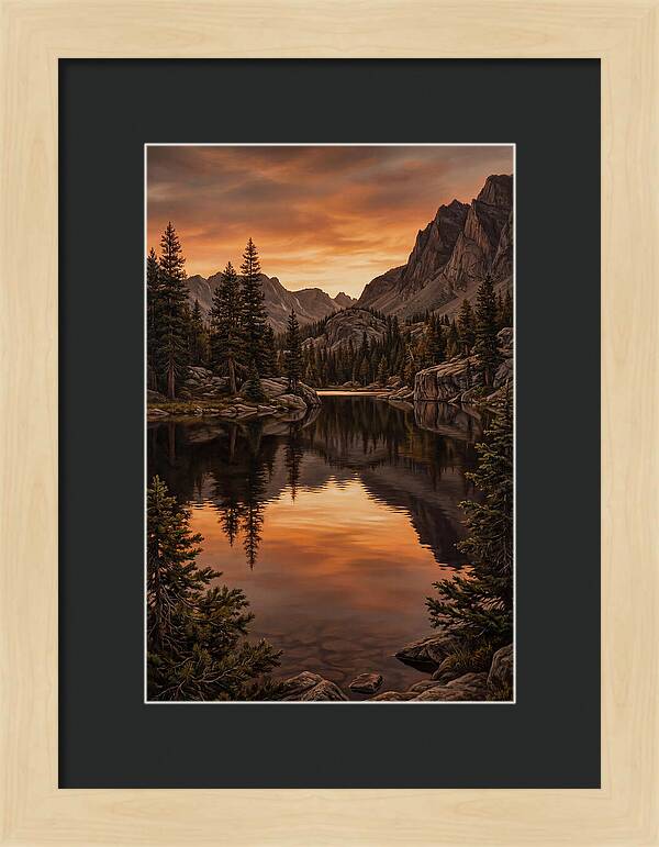 Reflected Sunset Over Tranquil Waters