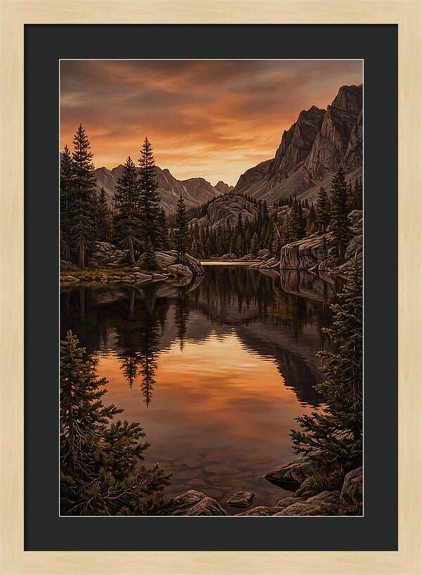 Reflected Sunset Over Tranquil Waters