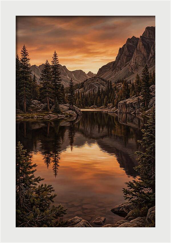 Reflected Sunset Over Tranquil Waters
