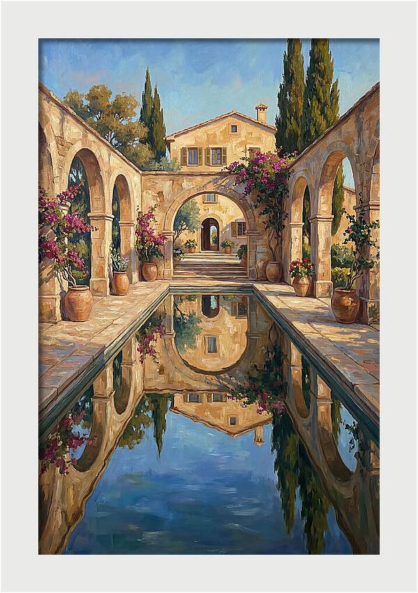 Reflecting Pool In The Mediterranean