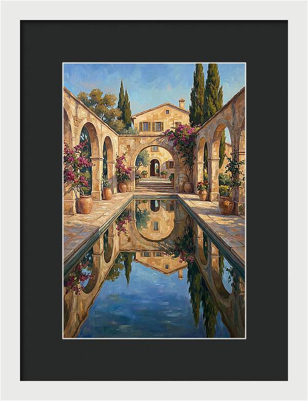 Reflecting Pool In The Mediterranean