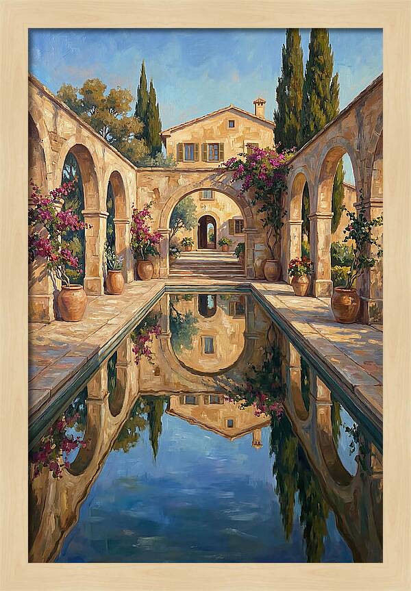 Reflecting Pool In The Mediterranean