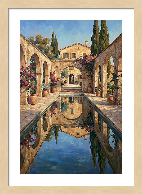 Reflecting Pool In The Mediterranean