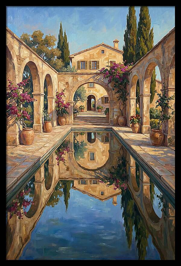 Reflecting Pool In The Mediterranean