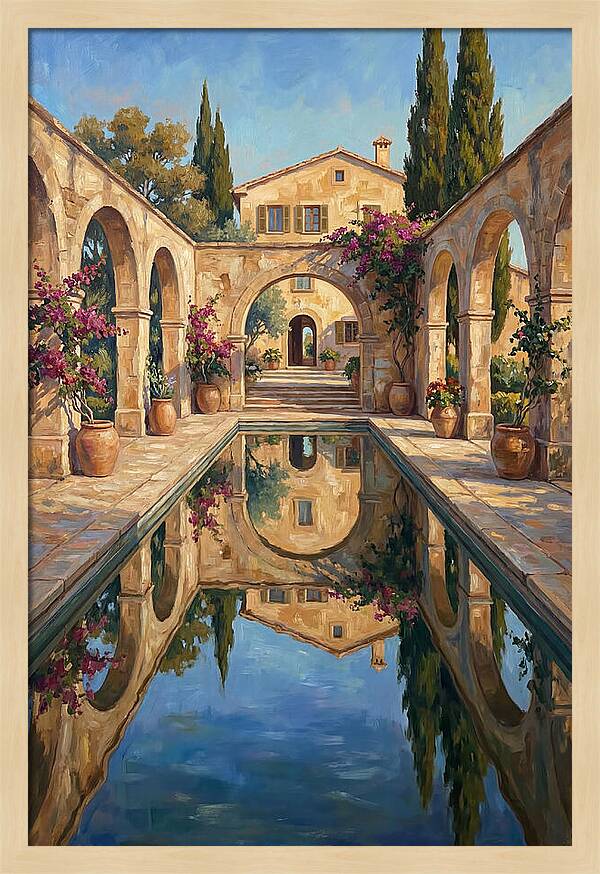 Reflecting Pool In The Mediterranean