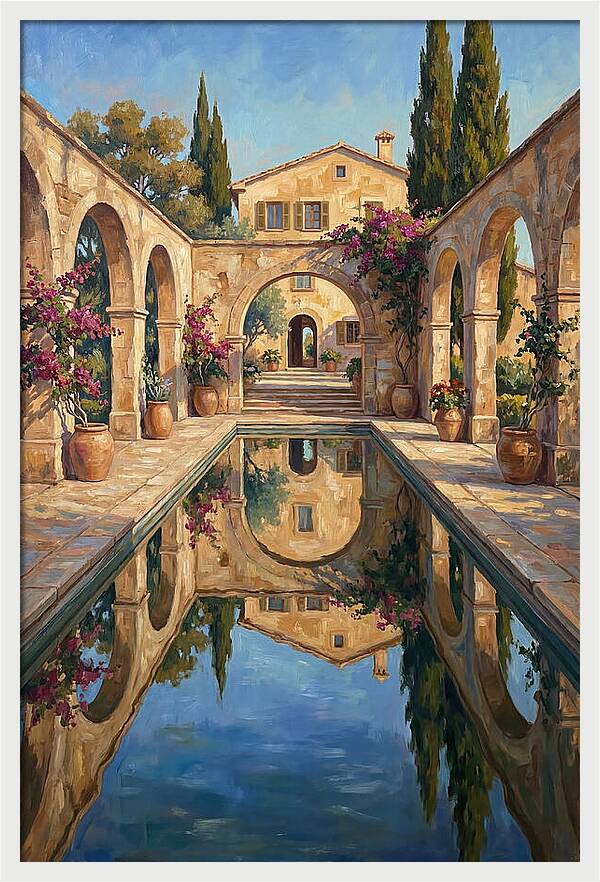 Reflecting Pool In The Mediterranean