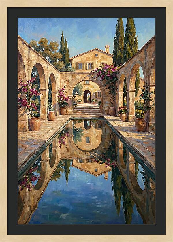 Reflecting Pool In The Mediterranean